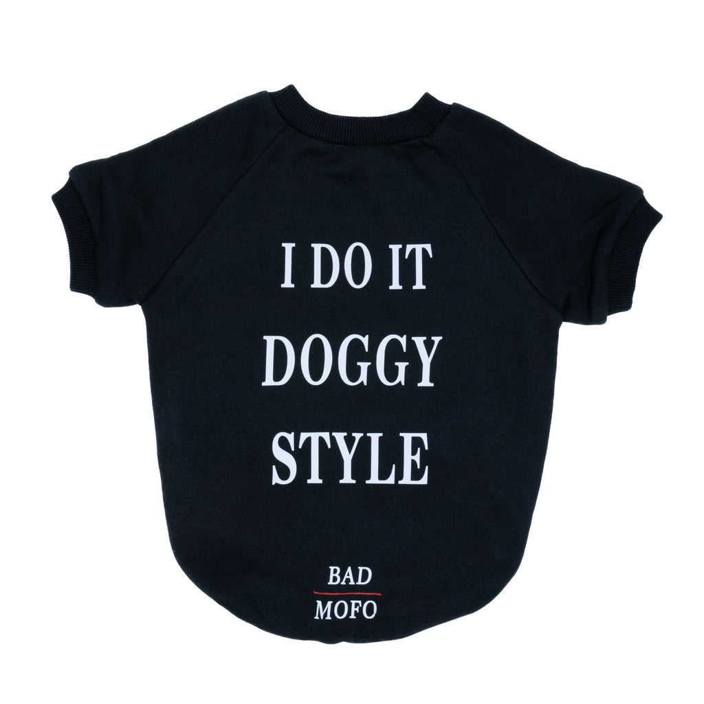 "I Do It Doggy Style" Dog Clothing - Black